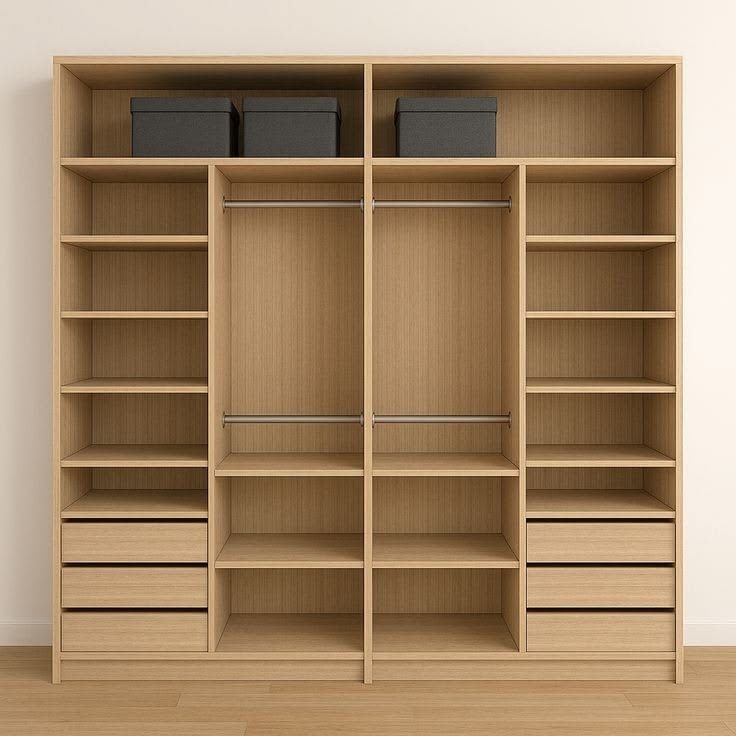 Open wardrobe cabinetry unit