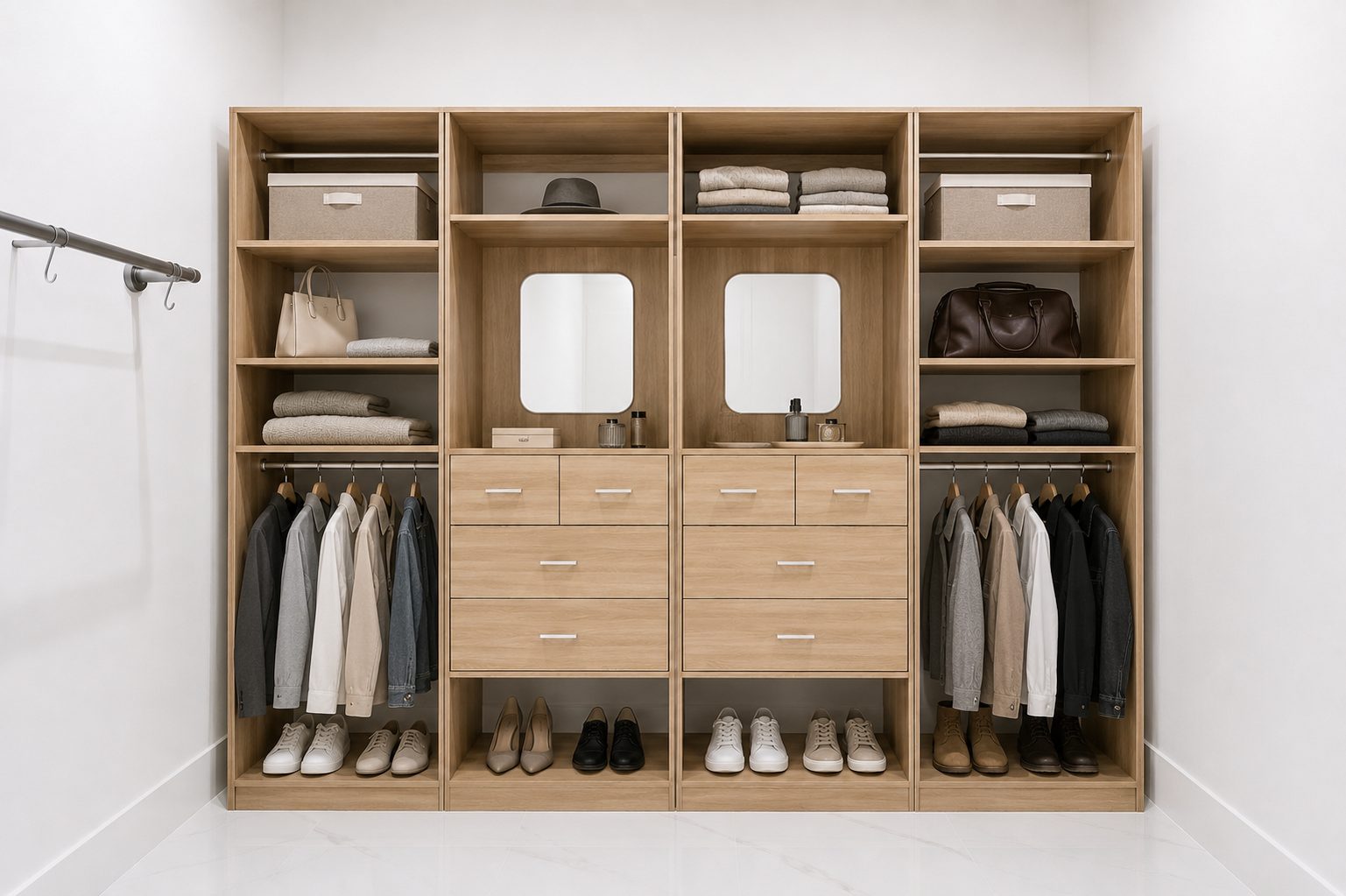 Custom wardrobe storage