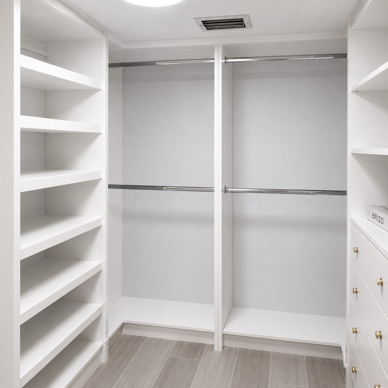 Custom closet storage system