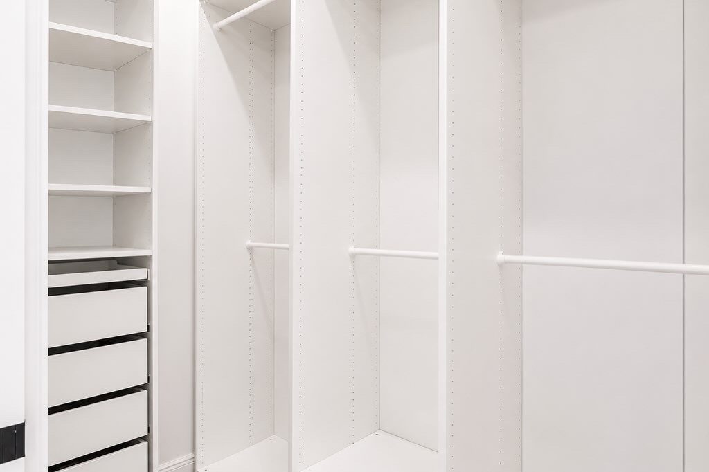 Ready-to-install closet cabinetry